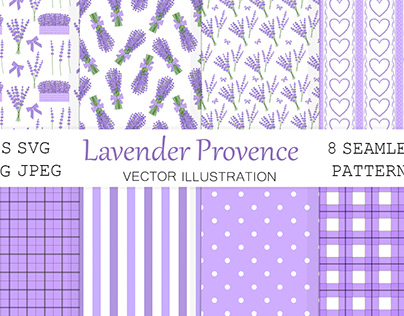 Provence Lavender pattern. Lavender flowers pattern