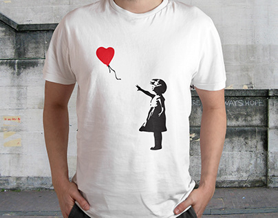 Banksy Girl with balloon t-shirt