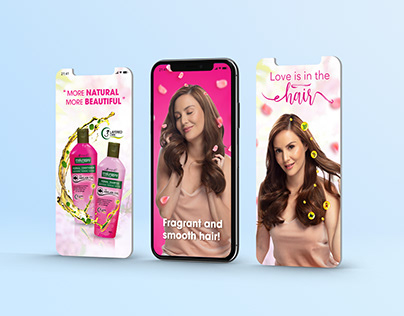 Herbal Anti-Frizz Hair Care Social Media Ads
