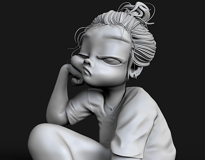 3d bored character