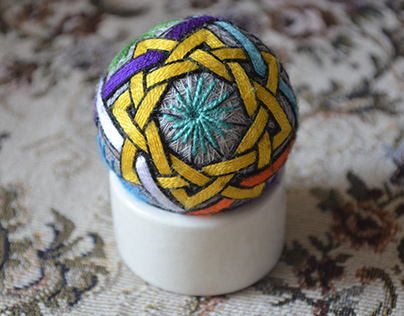 Temari Ball - japanese handmade embroidered ball