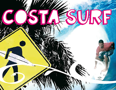 Diseño y aplicación de logotipo y gráfica__Costa Surf