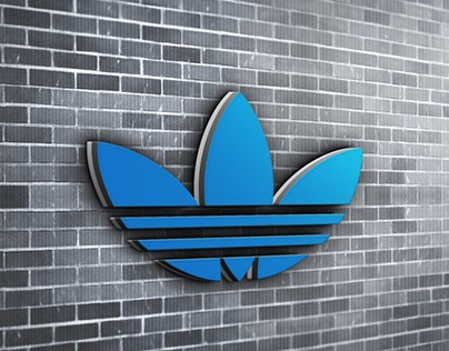 3D Brick Wall Logo MockUp