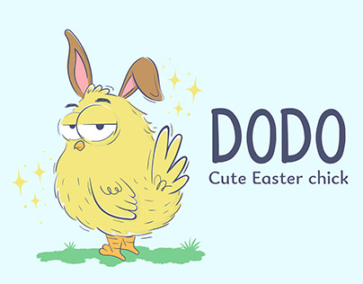 Easter chick Dodo character design