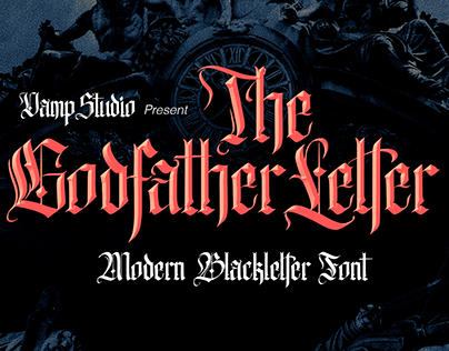 The Godfather letter Blackletter Display Font