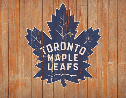 Toronto Maple Leafs Logo on Wood