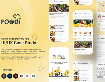 "Foodi" UX Case Study | Online Food Ordering App