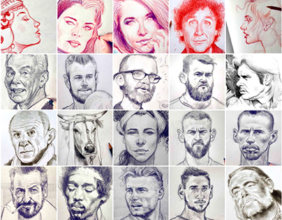 Sketchbook for faces | 2016