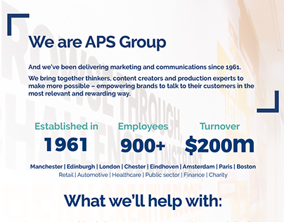 APS Group - "One Sheet" Design