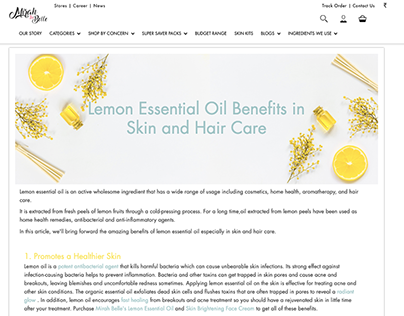 Lemon Essential Oil Blog For Mirah Belle Naturals