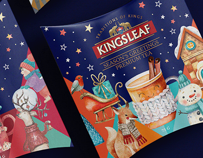 Kingsleaf Season's greetings Packaging design
