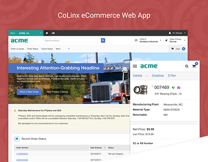 CoLinx eCommerce Web App