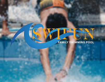 Family swimming pool logo