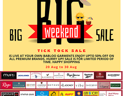 Big Weekend Sale Design For Showroom Promotion