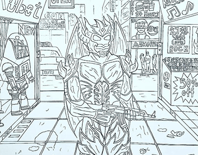 Cyberpunk drawing 2