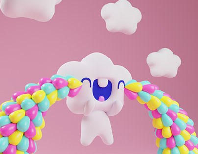Happy Tears Cloud 3D