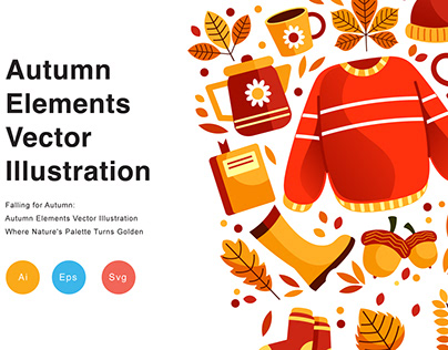 Autumn Elements Vector Illustration