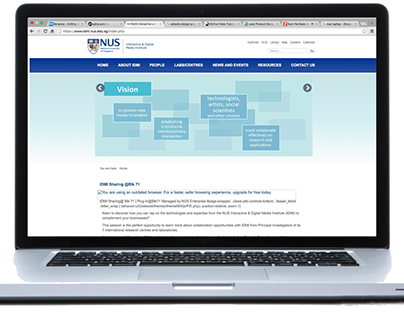 Website Re-design of IDMI @ NUS