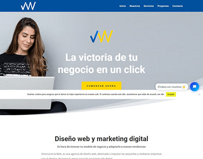 Landing page Victoria en la web