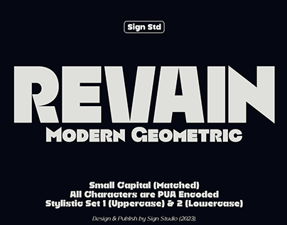 Revain - Modern Geometric Typeface