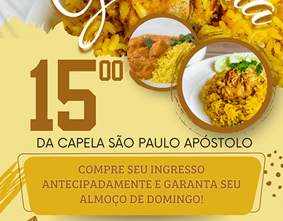 Flyer de Divulgação Evento Igreja Católica Galinhada
