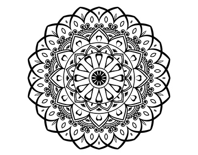 round mandala pattern design vector