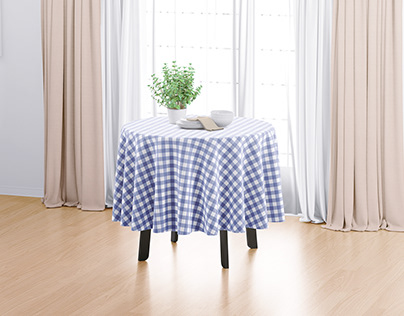 Round Tablecloth Mock-up