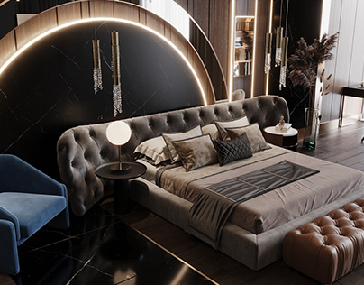 black styled bedroom by Ceyhun Akgül Interiors