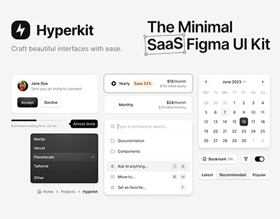 Hyperkit – The Minimal SaaS Figma UI Kit