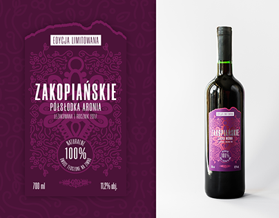 Wino Zakopiańskie - projekt etykiety