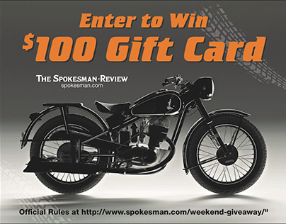 Spokesman-Review Motorcycle Gift Card