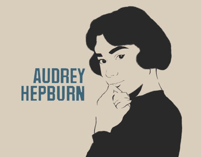Audrey Hepburn Publicitary Illustration