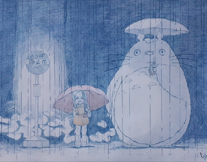 Totoro Fanart commission.