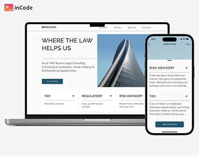 Law Firm Company Website UI/UX Responsive Design