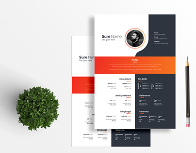 Clean Modern CV Resume and Cover Letter Layout