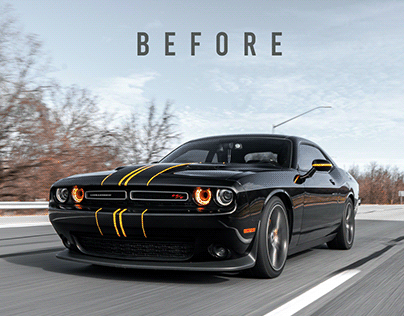Turning BLACK MUSTANG to GOLD with Photoshop!