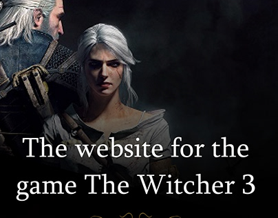 The website for the game The Witcher 3