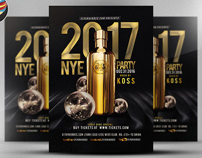 NYE Party Flyer Template 2017