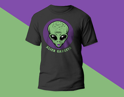 Alien Illustration for T-shirt Design