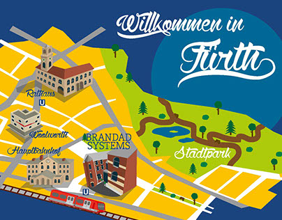 City Center Fürth - map illustration