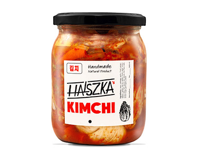 Handmade kimchi - logo and label.