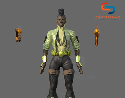 3D Character design of Amari for 3d unity (Gaming)