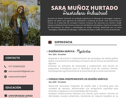 CV- SARA MUÑOZ HURTADO