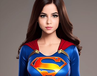 Nine portraits of Supergirl