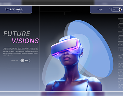 Дизайн первого экрана сайта виртуальной реальности