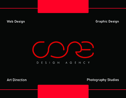 Business card for CORE design agency