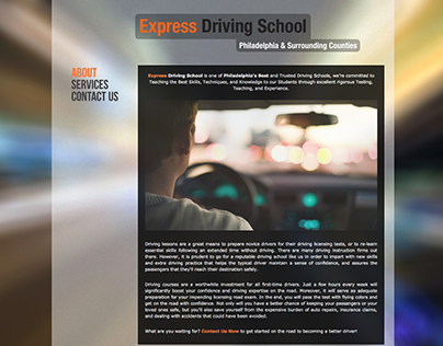 Express Driving School Website (2014)