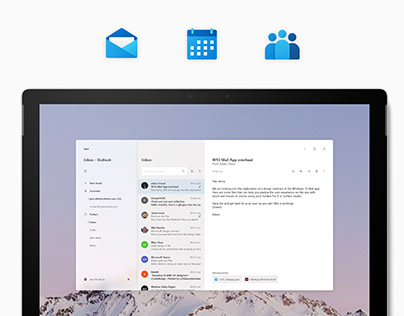 Mail Fluent App Redesign (+ Calendar & People) 2020