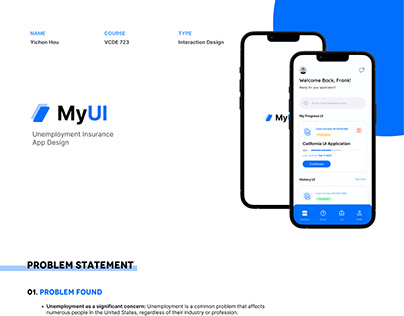 MyUI - Unemployment Insurance App Design