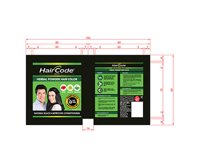 Hair Code Hair Color Packaging Artwork